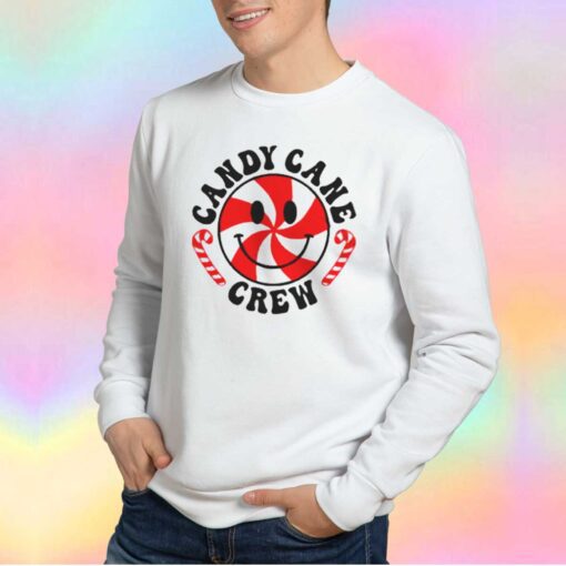 Funny Candy Cane Crew Graphic Sweatshirt