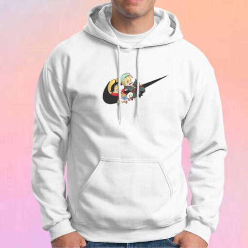 Funny Luffy And Zoro One Piece Nike Hoodie