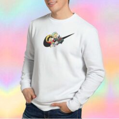 Funny Luffy And Zoro One Piece Nike Sweatshirt