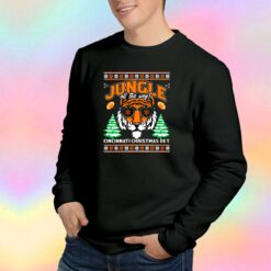 Jungle All The Wey Cincinnati Christmas Sweatshirt