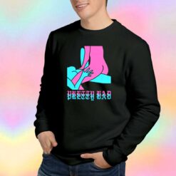 Pretty Bad Pink and Blue Lovers Graphic Sweatshirt