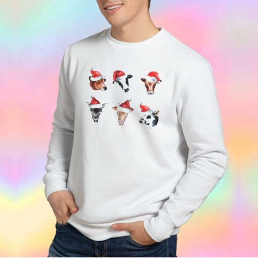 Santa Cow Merry Christmas Sweatshirt