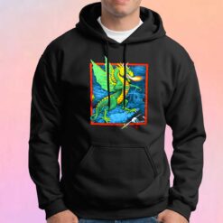 Vintage 80s Fire Breathing Dragon Cartoon Tee Hoodie