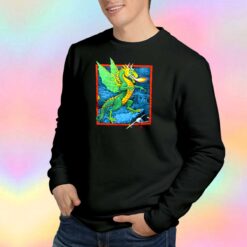 Vintage 80s Fire Breathing Dragon Cartoon Tee Sweatshirt