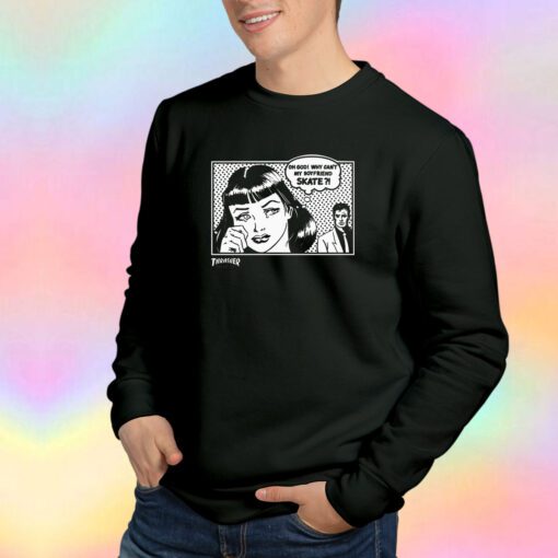 Boyfriend Thrasher Tee Sweatshirt