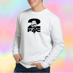 2pac Fist Overlap Old School Black Panther Tee Sweatshirt