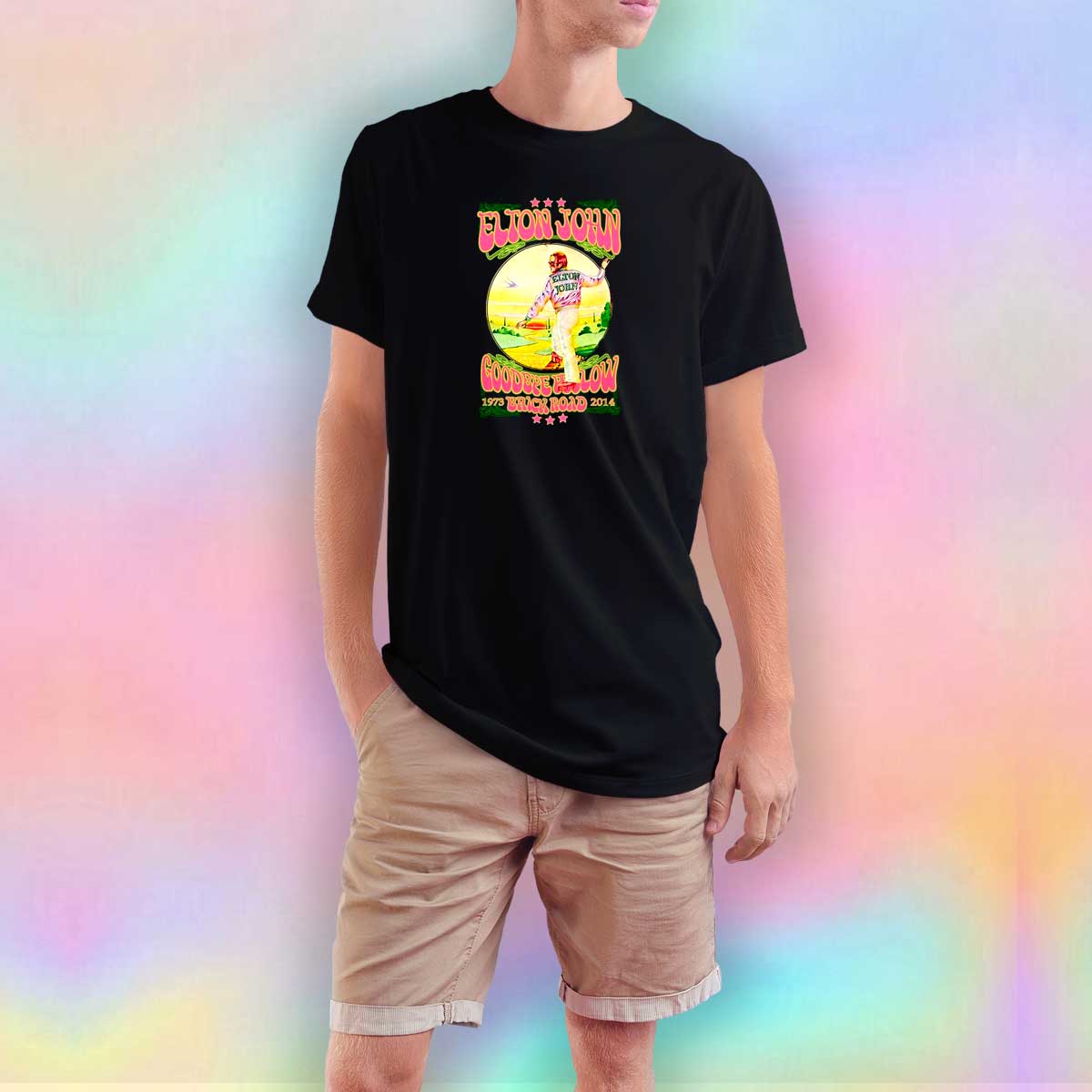 Elton John Goodbye Yellow Brick Road Tee Shirt - Style Your Life