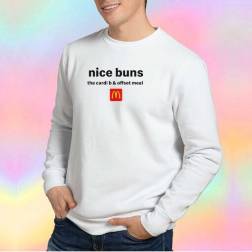 Nice Buns The Cardi Offset Meal Tee Sweatshirt