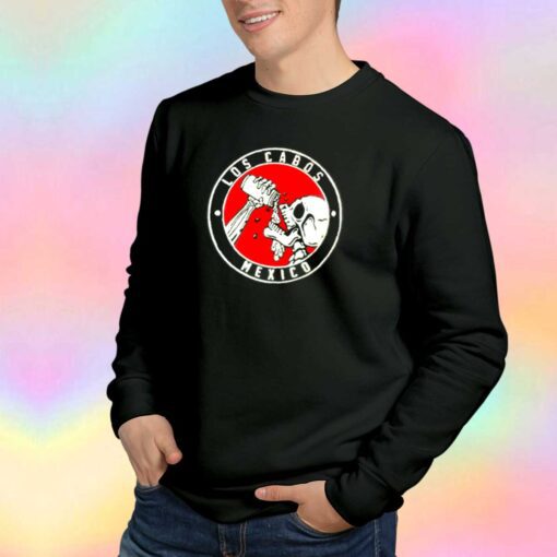 Beer Chug Drunk Skeleton Mexico Tee Sweatshirt