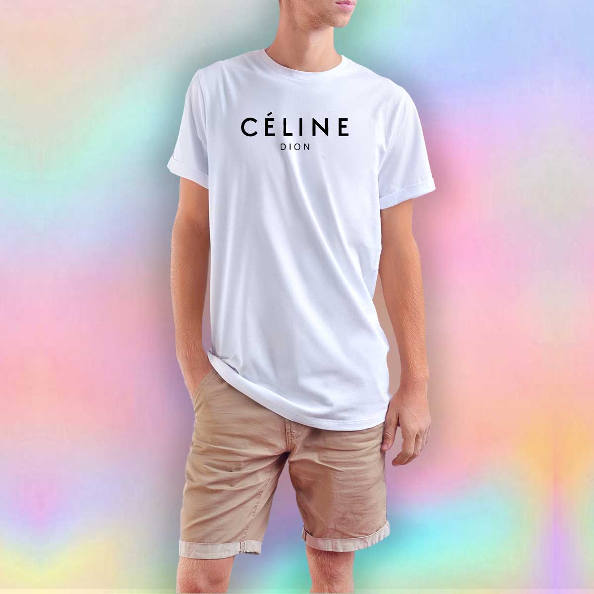 Celine Logo T-shirt in Pink