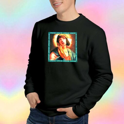 Doja Cat Wearing Mia Wallace Virgin Mary Sweatshirt