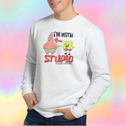 Vintage 2002 SpongeBob SquarePants I'm With Stupid Sweatshirt