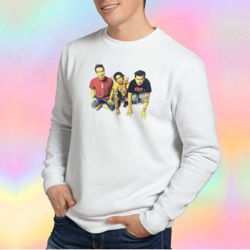 Vintage BLINK 182 White Rock Band Sweatshirt