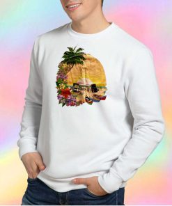 Vintage Stussy Palm Floral Surf Sweatshirt