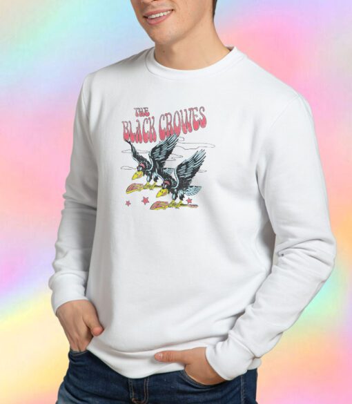 Black Crowes Flying Crows White Sweatshirt
