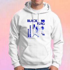 Black Flag Nervous Breakdown White Hoodie