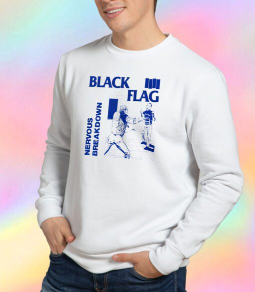 Black Flag Nervous Breakdown White Sweatshirt