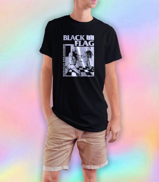 Graphic Black Flag Nervous Breakdown T Shirt