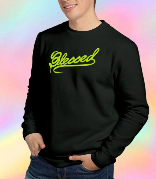 Retro Blessed Shoe Lace Logo Grinch Sweatshirt