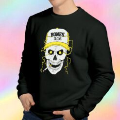 Steven Austin 3 16 Bones Smoking Skull Sweatshirt