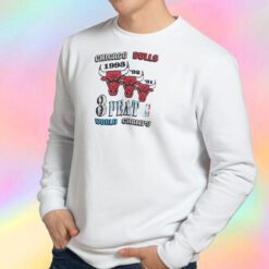 Vintage 90s Chicago Bulls '3 Peat World Champs Sweatshirt