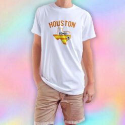 Vintage Houston Baseball Team City Map T Shirt