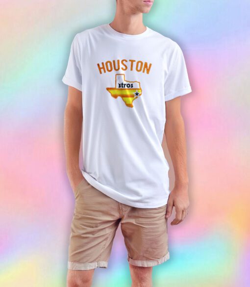Vintage Houston Baseball Team City Map T Shirt