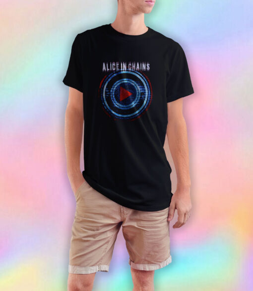 Alice In Chains Play Button Miami Montreal Tour T Shirt