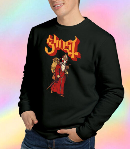 Ghost Greetings From Papa Noel Slim Fit Sweatshirt