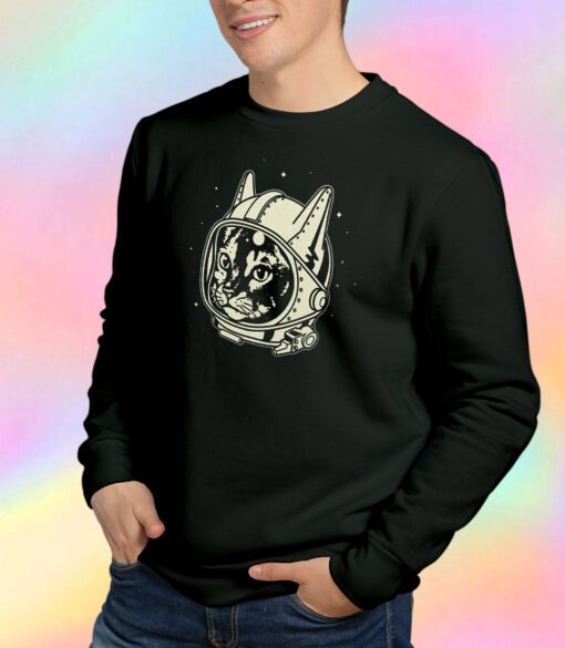 Funny Black Astro Cat Sweatshirt