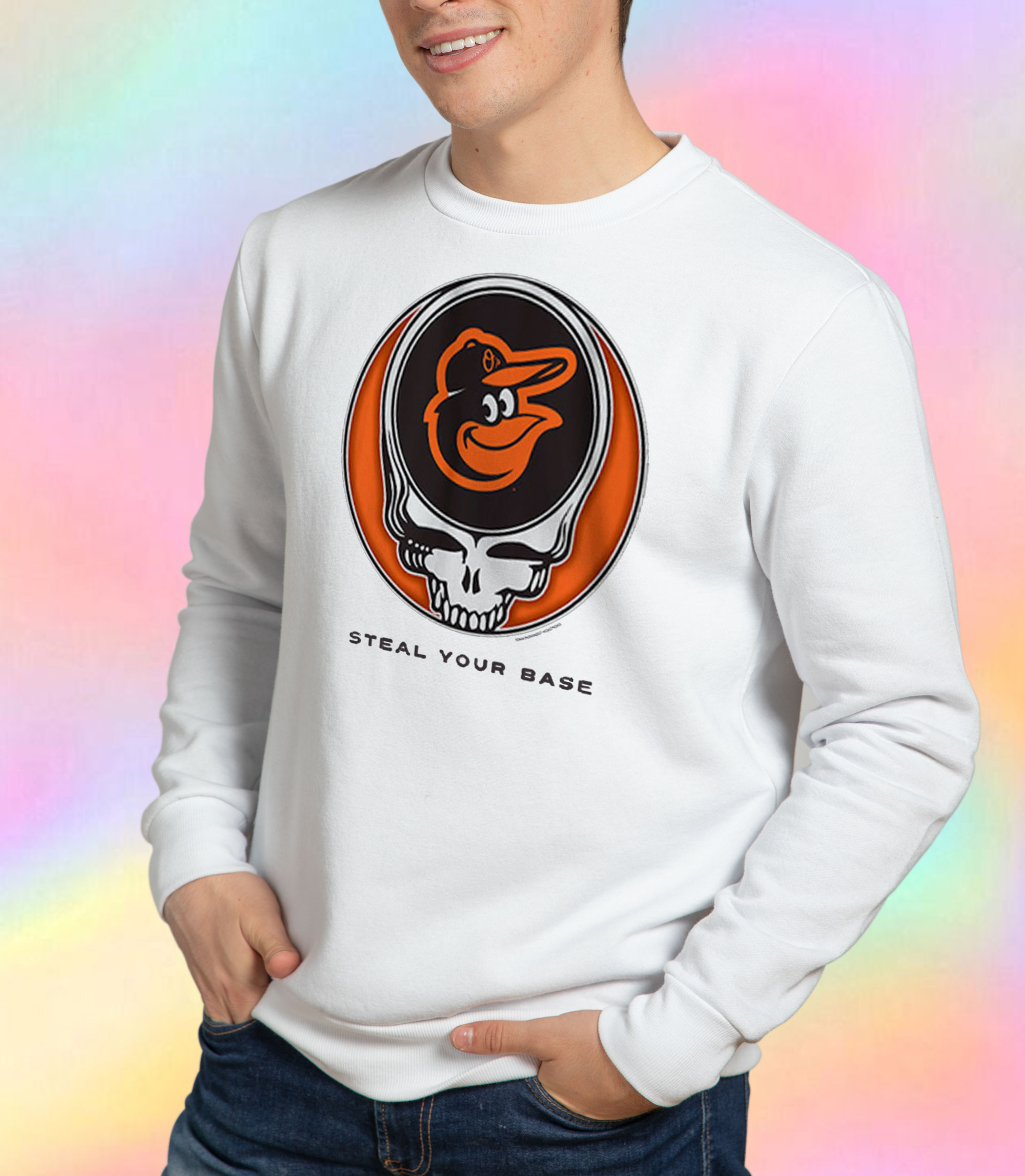 Get Buy Grateful Dead Baltimore Orioles Steal Your Base Sweatshirt