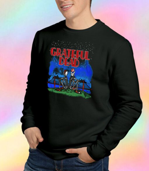 Grateful Dead Golden Gate San Francisco Skeleton Sweatshirt