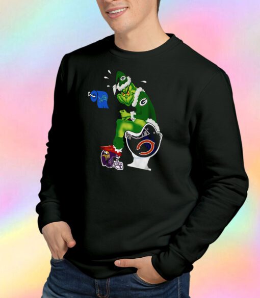 Green Bay Packers The Grinch Toilet Minnesota Sweatshirt