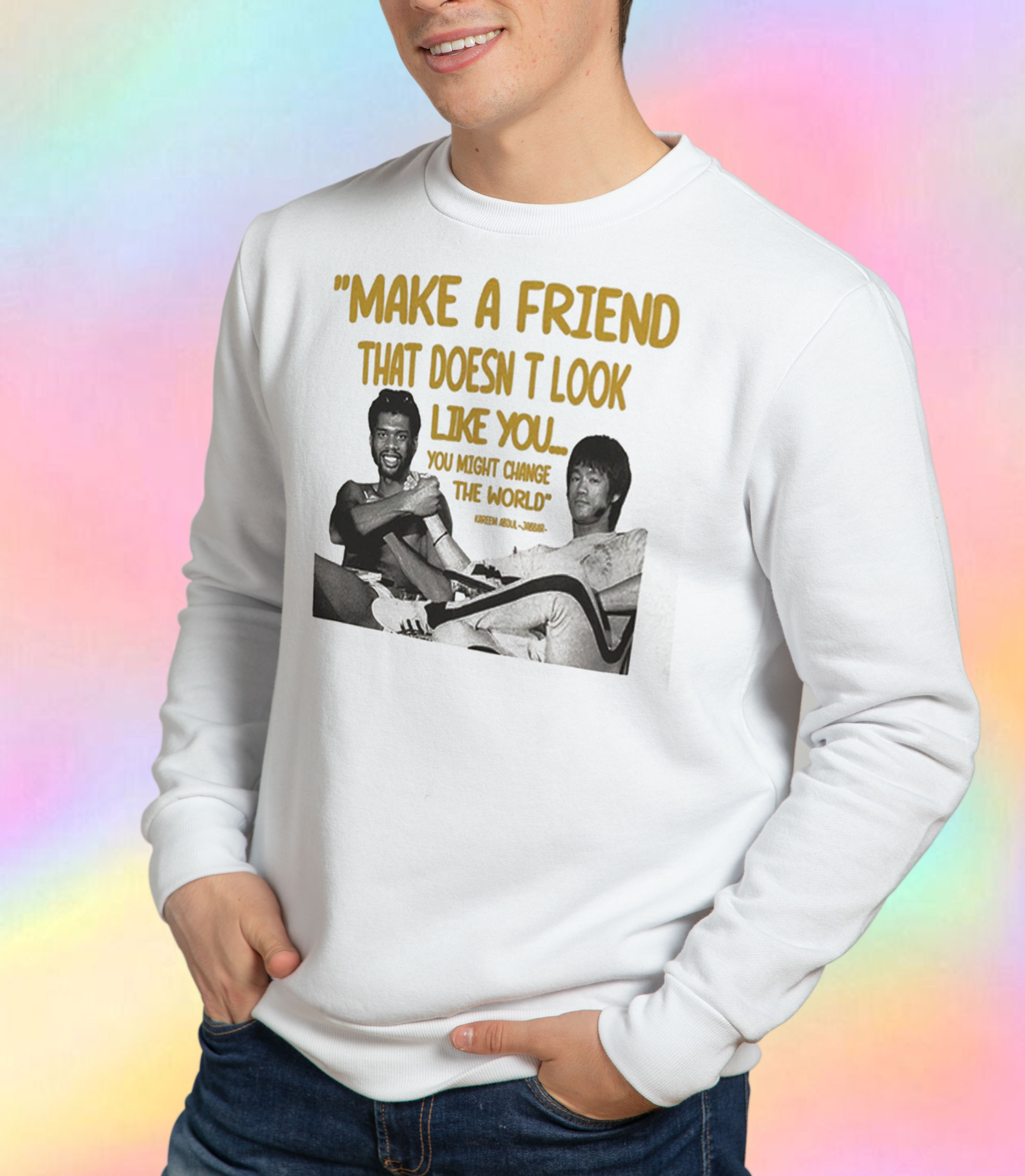Kareem Abdul Jabbar make a friend shirt, Kareem Abdul Jabbar and
