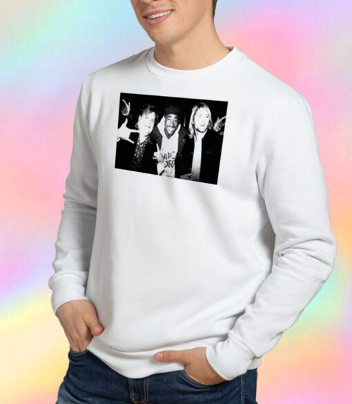Vintage Cool Chris Farley Kurt Cobain Tupac Sweatshirt