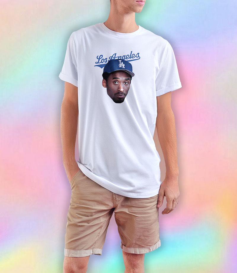 Get Buy Vintage Kobe Bryant LA Dodgers Blue T-Shirt