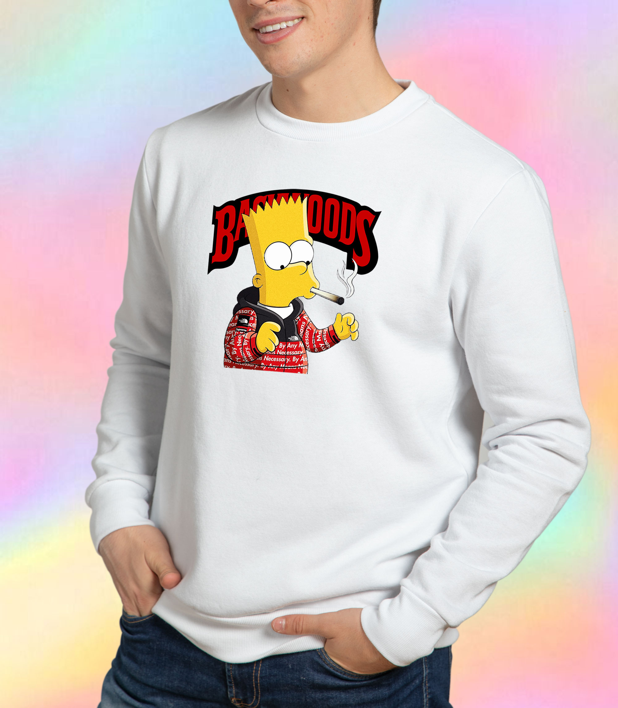 Backwoods Bart Simpson Smoking Sweatshirt.jpeg