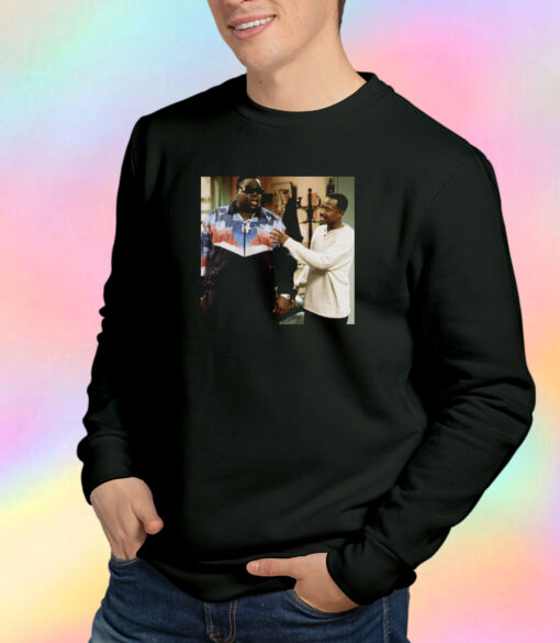 Biggie And Martin Lawrence Photoshoot Cool 90s Rapper Sweatshirt.jpg