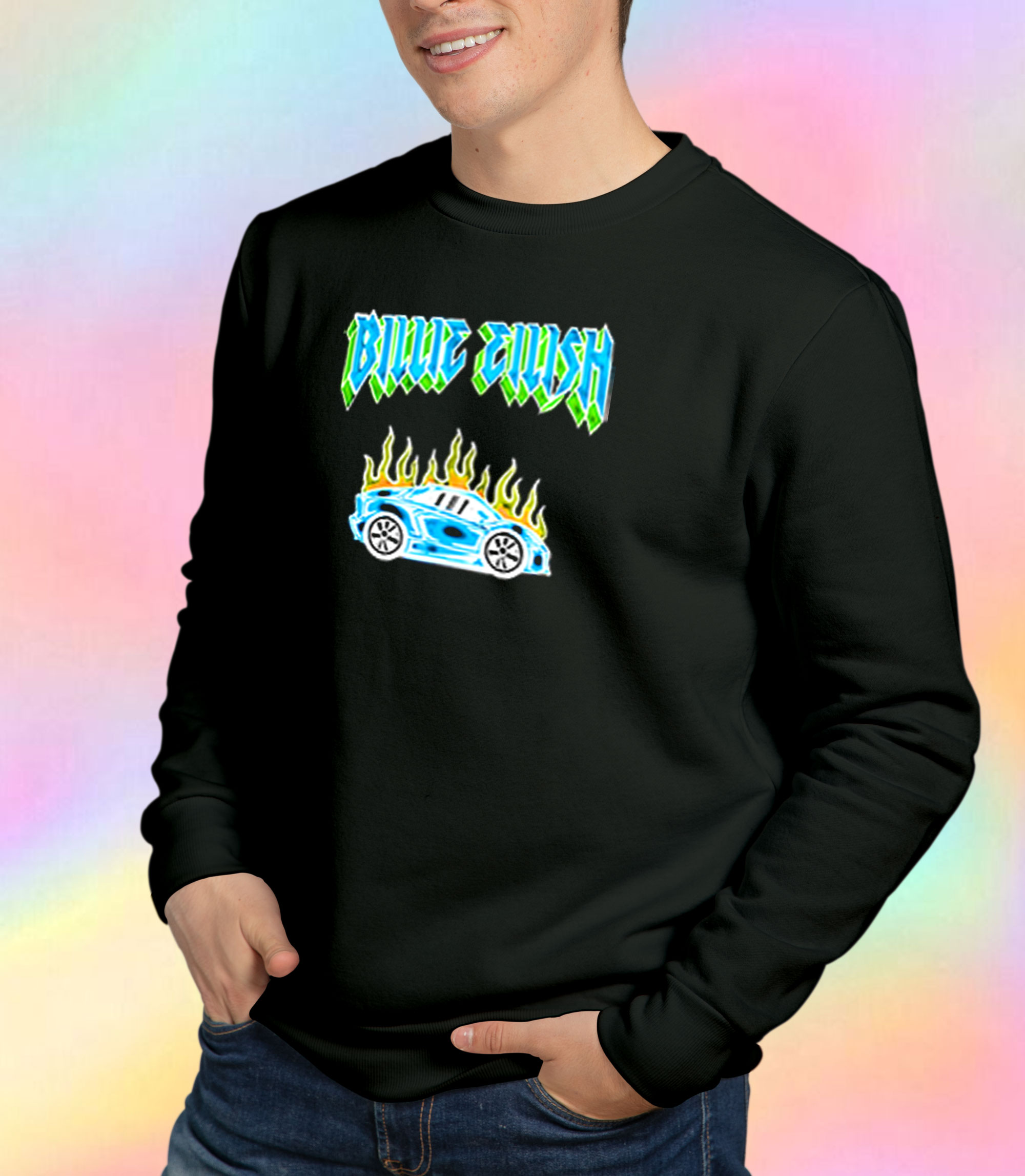 Billie Eilish Car Flames Tour Sweatshirt.jpeg